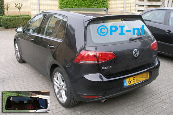 Parkeersensoren ingebouwd door PI-nl in een Volkswagen Golf 6 Trendline met canbus-systeem uit 2013. De display (set C 2014) is het spiegelmodel.