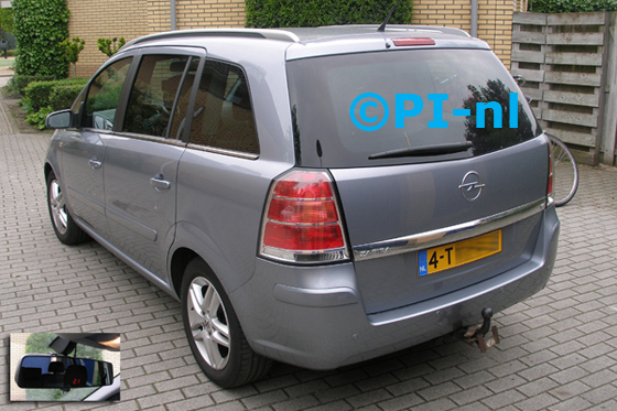 Parkeersensoren ingebouwd door PI-nl in een Opel Zafira 1.8 16v met canbus-systeem uit 2006. De display (set C 2014) is het spiegelmodel.