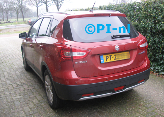 Parkeersensoren ingebouwd door PI-nl in een Suzuki S Cross (nieuw) uit 2017. De pieper (set E 2017) werd verstopt.