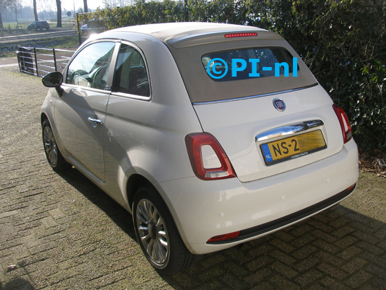Parkeersensoren (set E 2019) ingebouwd door PI-nl in een Fiat 500C Cabriolet uit 2017. De pieper werd verstopt.