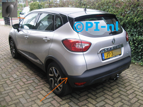 Dode Hoek Detectie Systeem (DHDS-set 2019) ingebouwd door PI-nl in een Renault Captur TCE uit 2014. De indicator-led's werden linksboven bij de a-stijlen gemonteerd, de pieper werd verstopt.