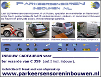 Verras iemand met een inbouw-cadeaubon van Parkeersensoreninbouwen.nl, voor het inbouwen van een parkeerset (met of zonder camera).